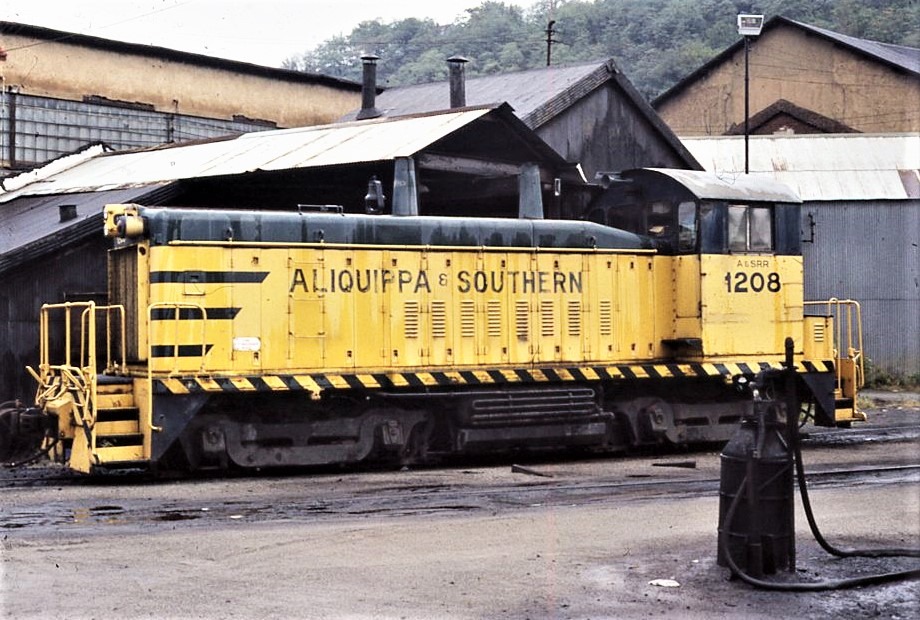 Aliquippa and Southern Railroad | Pittsburgh, Pennsylvania | EMD SW1200 #1208 diesel-electric locomotive | October 4,1986 | Dick Flock photograph