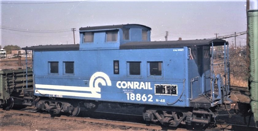 Conrail | Elizabethport, New Jersey | Class N4b caboose #18862 | ex-CRNJ #91527 | November 1, 1975 | NRHS Collection
