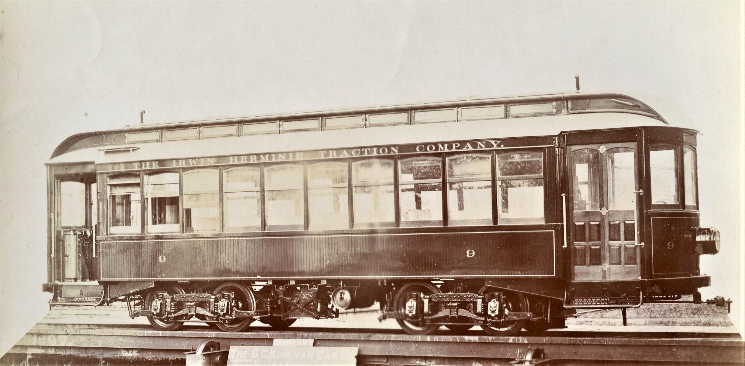 The Irwin Herminie Traction Company | Cleveland, Ohio | Kuhlman car #9 | 1910 | G.C. Kuhlman builder’s photograph | NJCNRhS Collection