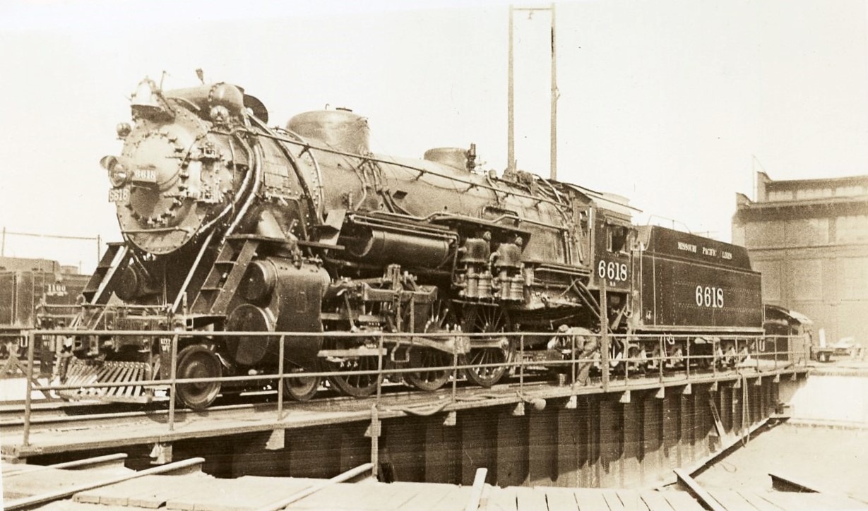 Missouri Pacific Lines | Saint Louis, Missouri | Class P73 4-6-2 #6618 steam locomotive | on Turntable | April 15,1934 | West Jersey Chapter NRHS collection