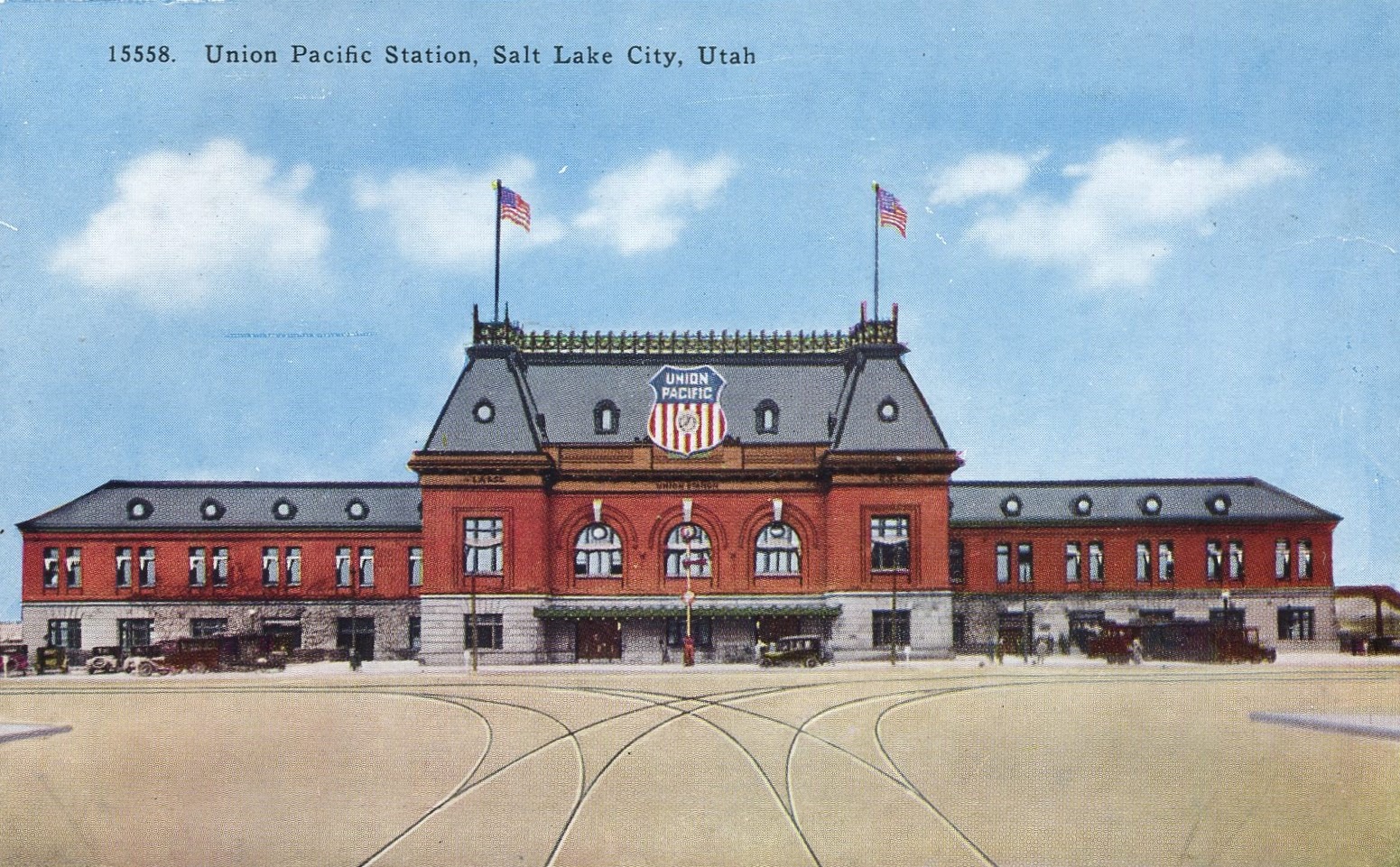 Union Pacific | Salt Lake City, Utah | Passenger station and depot | 1915 | Postcard view | Carpenter Paper, SLC | NRHS Collection