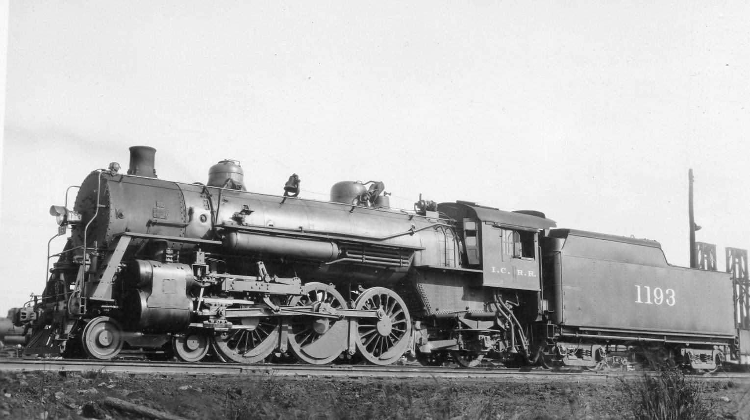 Illinois Central | North Jackson, Illinois | class 4-6-2 #1193 steam locomotive | April 1947 | C. W. Witbeck photograph | Elmer Kremkow Collection