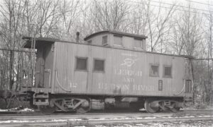 Lehigh and Hudson Railway | Warwick, New York | Wooden caboose #12 | December 9,1969 | NRHS Photo archives