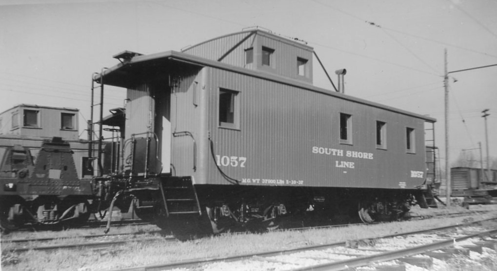 Chicago South Shore and South Bend | Michigan City, Indiana | Caboose #1057 | Michigan City Shops | May 15, 1937 | Elmer Kremkow collection