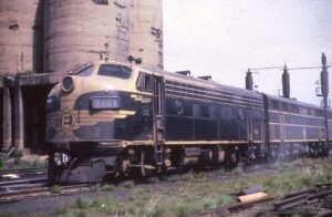Erie Lackawanna | Port Jervis, New York | EMD F7a #7101 diesel-electric locomotive | Coaling dock | July 27, 1964 | R.R. Wallin photo