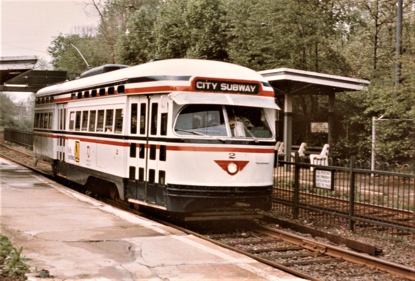 Public Service of New Jersey Co-ordinate Transport | Newark, New Jersey | Davenport Avenue Station | City Subway | PCC #2 | May 18, 1975 | Al Creamer photograph