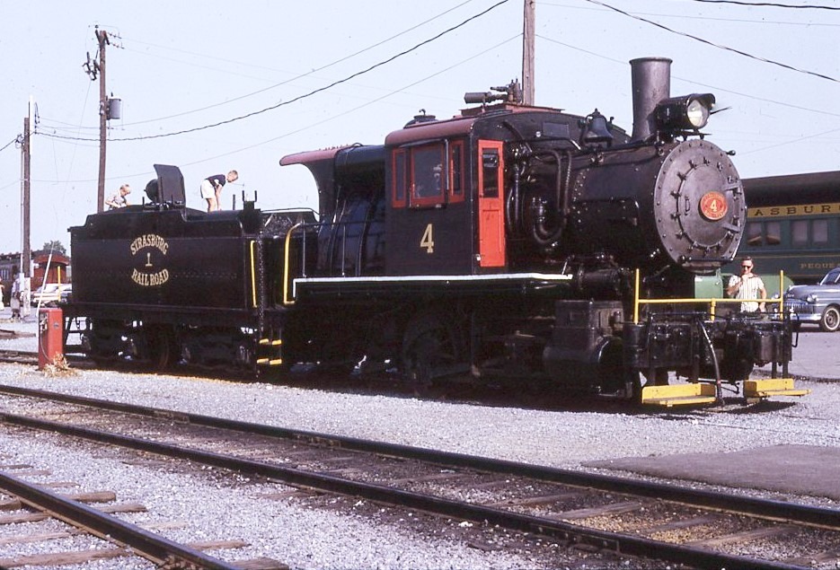 Strasburg Railroad | Strasburg, Pennsylvania | ex- Philadelphia & Reading 4-4-0 #4 steam locomotive | August 18,1966 | Jack DeRosset photograph