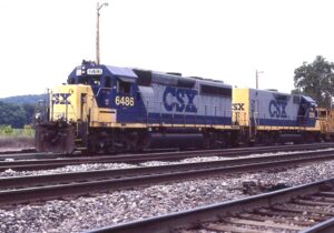 CSX Transportation | Hancock, Maryland | EMD GP40-2 #6486 + EMD Slu #2289 diesel-electric locomotives | July 10, 2001 | Dick Flock photograph