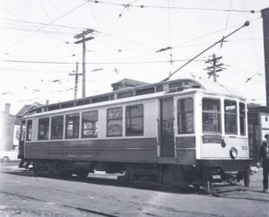 Connecticut Company | New Haven, Connecticut | Brill Company Private trolley car #500 | 1944 | Fielding Lew Bowman photograph