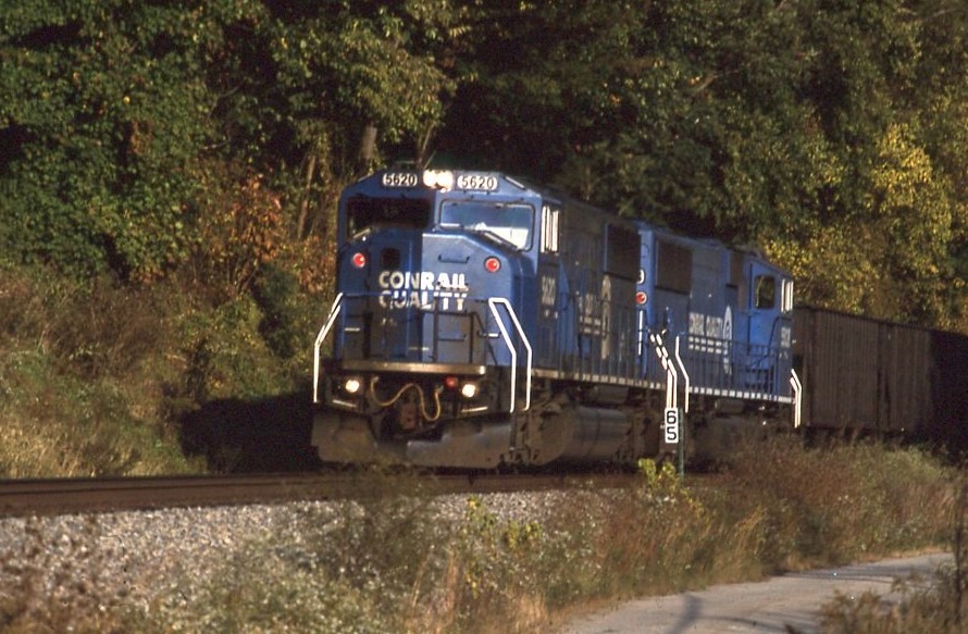 Conrail | Brownsville, Pennsylvania | EMD SD60MI #5620 and SD60 diesel-electric locomotives | October 13, 1996 | Dick Flock photograph