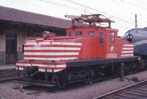 Fepasa Railway | Jundiai, Brazil | 0-4-4-0 #6509 electric switcher | April 21, 1979 | Dave Hamley photograph | Morning Sun Books Collection