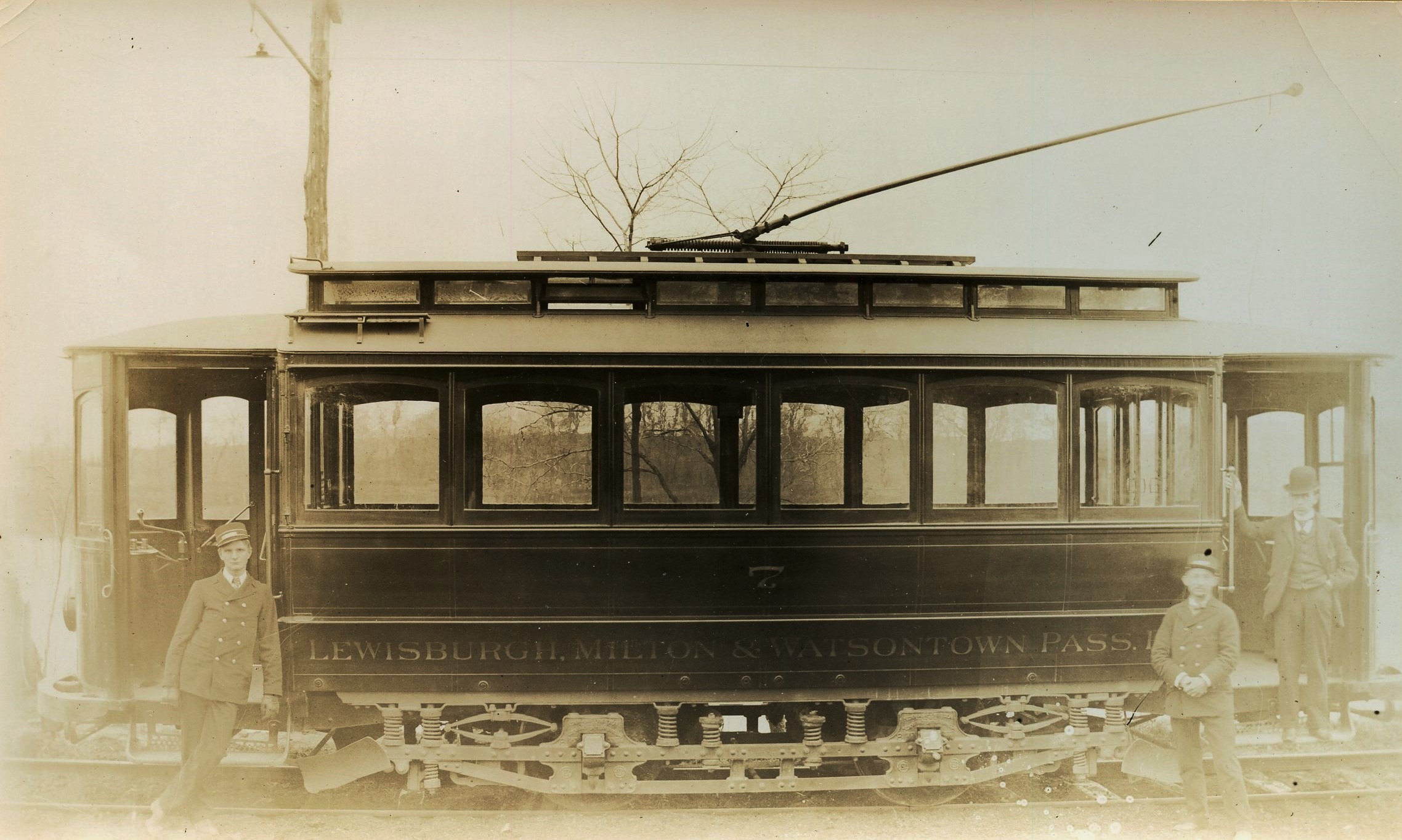 Lewisburgh, Milton and Watsontown Passenger Railway | Milton, Pennsylvania | Birney trolley car | 1898 | North Jersey Chapter NRHS Collection