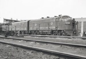 Norfolk and Western | Bellvue, Ohio | EMD F7a #3717, 3772 GP30 diesel electric locomotives | 1970 | Elmer Kremkow photograph