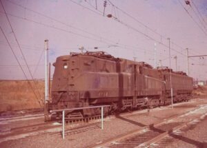 Pennsylvania Railroad | Alexandria, Virginia | P5a 4782 Modified and P5a 4731 box cab electric motors | October 17, 1960 | Henry Bielstein photograph