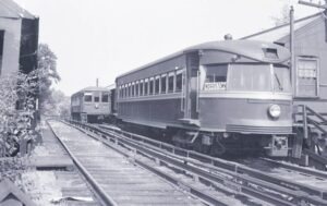 Philadelphia and Western | Upper Darby, Pennsylvania | 69th Street Terminal | Brill bullet car #205 and Stratford # 150 | June 16, 1954 | Al Creamer photograph