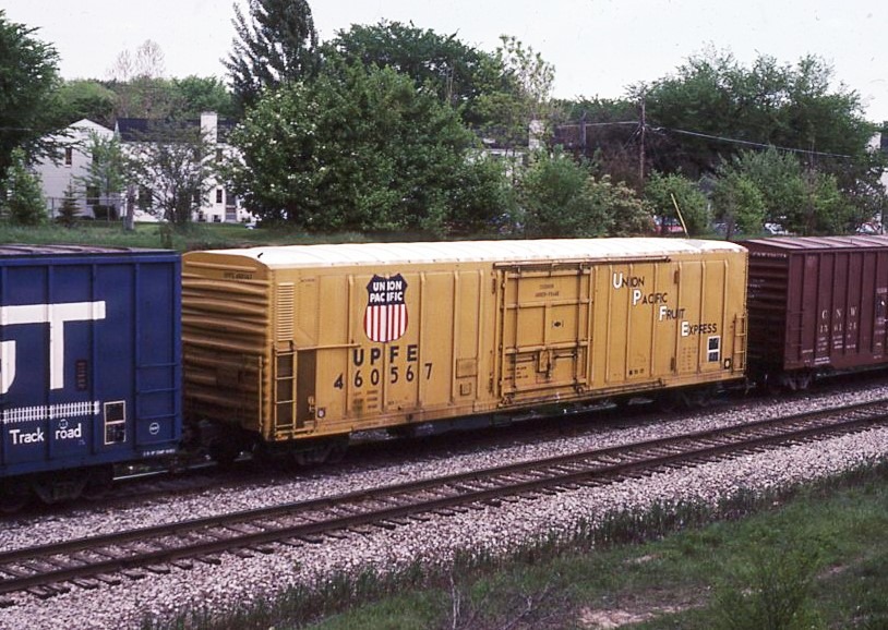 Union Pacific Railroad | Birmingham, Michigan | Reefer #460567 | June 9, 1983 | Emery Gulash photograph | Steve Timko Collection