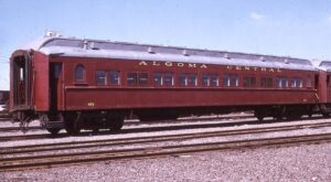 Algoma Central Railroad | Sault Ste. Marie, Ontario, Canada | Passenger coach #404 | August 1,1972 | Jack DeRosset photograph