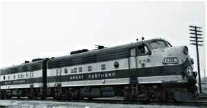 Great Northern | Vancouver, B.C., Canada | EMD Diesel electric locomotive F7a #271B +1 | May 11,1957 | Arthur B. Johnson photo