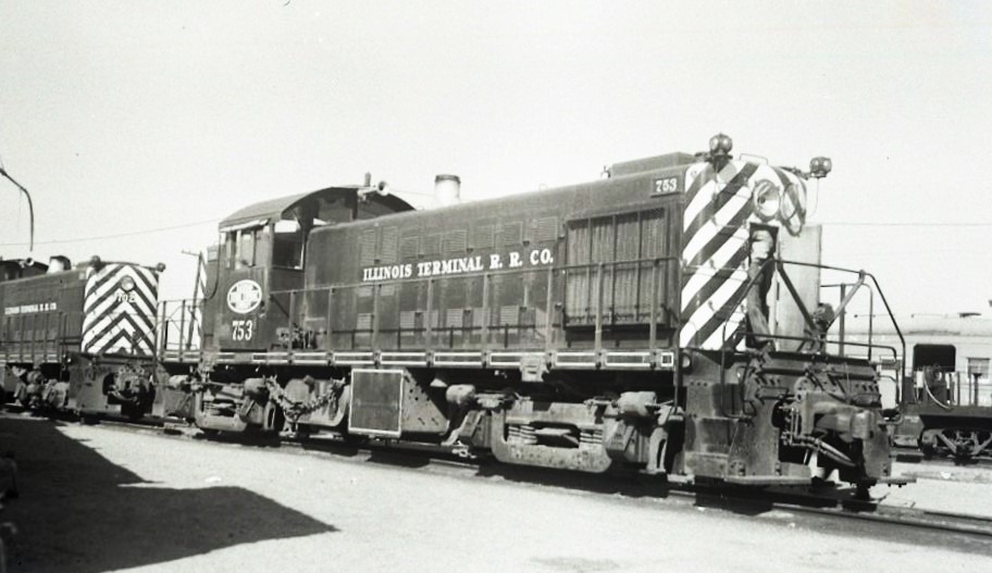 Illinois Terminal Railroad Company | East Saint Louis, Illinois | Alco Class RS1 #753 diesel-electric locomotive | May 3, 1953 | Al Creamer Photograph | NJC NRHS Collection