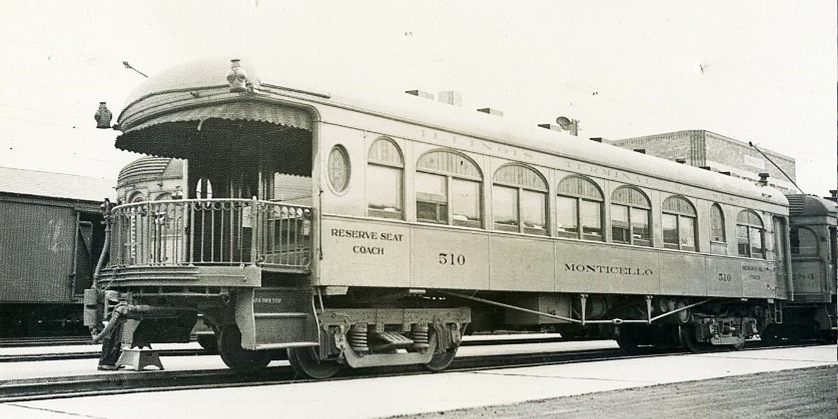 Illinois Terminal Railroad | Springfield, Illinois | Trailer Observation car #510 MONTICELLO | March 3, 1935 | R. V. Mehlenbeck Photograph | Elmer Kremkow collection