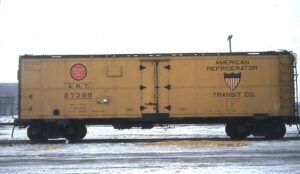 Missouri Pacific Lines | American Refrigerator Transit Company | Saint Louis, Missouri | Reefer car #27398 | February 1949 | Carl Solheim photograph