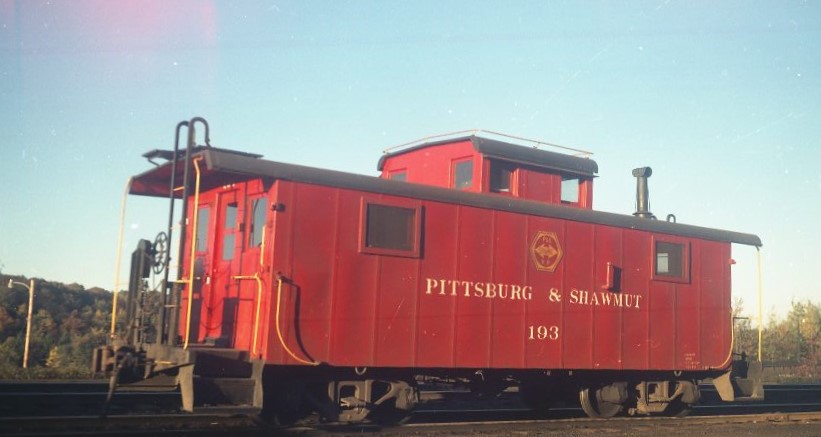 Pittsburg and Shawmut | Brookville, Pennsylvania | Caboose #193 | October 14. 1973 | H.B. Olsen photograph