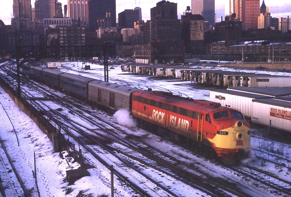 Rock Island | Chicago, Illinois | Class EMD “E8a #655diesel-electric locomotive | Peoria Rocket | February 23, 1973