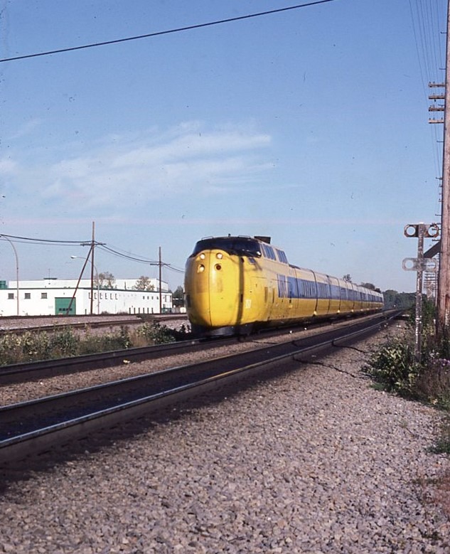 VIA Rail | Dorval, Quebec, Canada | UAC Turbo Passenger Train | October 1980 | Ronald J. Visockis photograph | Morning Sun Books collection