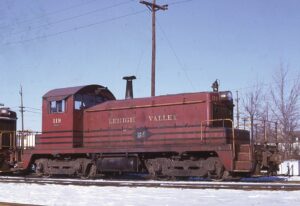 Lehigh Valley | South Plainfield, New Jersey | EMD SW1 #119 diesel-electric locomotive | February 1970 | Jack DeRosset photograph | Morning Sun Books Collection