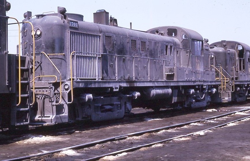 Central Railroad of New Jersey | Jersey City, New Jersey | Alco RS3 #1701 diesel-electric locomotive | July 17, 1966 | Jack DeRosset photograph | Morning Sun Books Collection
