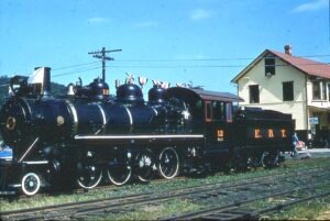 East Broad Top | Orbisonia, Pennsylvania | Narrow gauge Baldwin 2-8-2 #12 steam-locomotive | August 17,1960 | George Leilich photograph