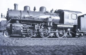 New Haven New York and Hartford Railroad | Boston, Massachusetts | Class SK17 2-6-0 #260 steam locomotive | April 1940 | Fielding Lew Bowman photograph