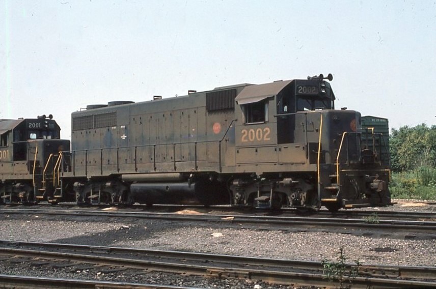 Pennsylvania Reading Seashore Lines | PRSL | Camden, New Jersey | EMD Class GP38 #2002 diesel-electric locomotive | August 20, 1976 | Stephen Timko collection