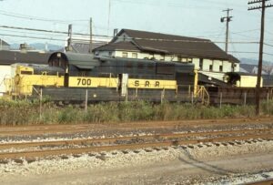 Aliquippa and Southern Railroad | Aliquippa, Pennsylvania | Alco RSD15 #200 diesel-electric locomotive | July 12, 1985 | Dick Flock photograph