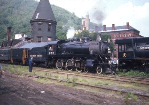 Canadian Pacific | Railtours | Jim Thorpe, Pennsylvania | Class 4-6-0 #972 steam locomotive | on CRNJ | Railtours tourist passenger train | George Hart |June 22,1974 | Richard Prince photograph