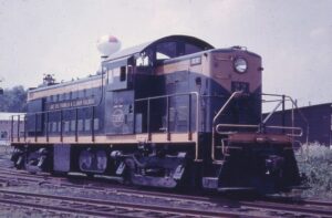 Lake Erie, Franklin and Clarion Railroad | Clarion, Pennsylvania | Alco RS1 #22 diesel-electric locomotive | 1966 | Richard Wallin photograph | Elmer Kremkow collection
