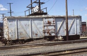 Southern Pacific Lines | Portland, Oregon | Brooklyn Yard | MOW Box car # MW5335 | August 16, 1994 | Dick Flock photograph