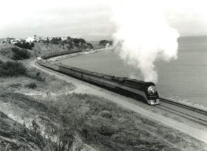 Southern Pacific Lines | Pinole, California | Class GS4 #4449 steam locomotive | NRHS Convention special ” The Senator” | 1992 | Alex Mayes Photograph | NRHS Collection
