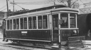 Toronto Street Railway | Toronto, Ontario, Canada | Brill Birney car #1030 | River Street Car house | 1925 | W.C. Bailey photograph | Elmer Kremkow collection