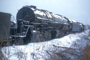 Baltimore and Ohio | Warren, Ohio | Class EM1 2-8-8-4 #656 ex 7606 | Baldwin Built 1944 | Dead line | January 3, 1959 | Calvin T. Banse photograph | Steve Timko collection