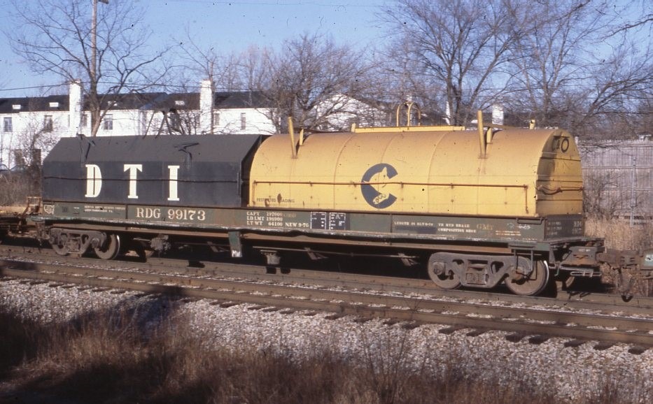 Reading Company | Conrail | Birmingham, Michigan | Coil car #99173 | January 20, 1980 | Emery Gulash photograph | Steve Timko collection