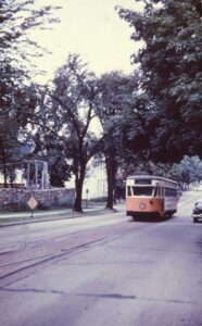 Altoona and Logan Valley Electric Railway | Hollidaysburg, Pennsylvania | Streetcar #70 | September 1, 1952 | Ara Mesrobian photograph