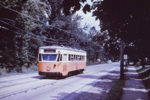 Altoona and Logan Valley Electric Railway | Altoona, Pennsylvania | El Dorado Street | Streetcar 70 | September 1, 1952 | Ara Mesrobian photograph