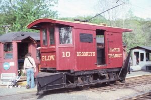 Brooklyn Rapid Transit | Branford Electric Railway Association | Shore Line Trolley Museum | East Haven, Connecticut | Plow #10 | May 17, 1980 | John Van Bushkirk photograph | Morning Sun Books Collection