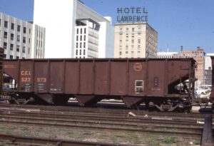 Chicago and Eastern Illinois | Dallas, Texas | Triple Hopper car #522973 | April 4, 1978 | Emery Gulash photograph | Steve Timko collection