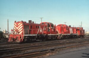 Central Railroad of New Jersey | Conrail | Port Reading, New Jersey | Alco Red Baron RS3 #1705, 1704 and caboose | June 21, 1976 | Hawk Mountain Chapter photograph | Richard Prince Collection