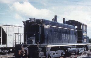 Illinois Central | LaSalle, Illinois | EMD SW9 #9437 diesel-electric locomotive | July 5, 1958 | Richard R. Wallin photograph | Richard Prince Collection