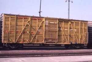 Union Pacific Railroad | San Bernardino, California | Stock car #430041 | April 7, 1981 | Emery Gulash photograph | Steven Timko collection