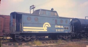 Conrail | Eliuzabethport, New Jersey | N5c Caboose #23032 | September 11, 1977 | H.B. Olsen photograph