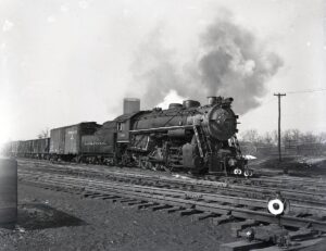 Delaware Lackawanna and Western | Port Morris, New Jersey | 0-8-0 #239 steam locomotive | February 24, 1952 | R.L. Long photograph | West Jersey Chapter NRHS Collection